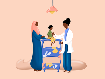 H E A L I N G art art direction character child colors cool cute design effect illustration medicine pink