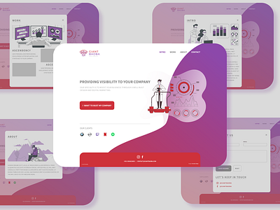 Giant Baoba - Digital Marketing branding business illustrations logo marketing new purple red ui webdesign website