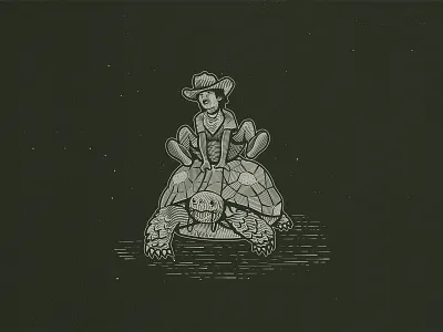Billy & The Tortoise adobe illustrator fantasy illustration illustration design logo designer personal project surreal vintage design