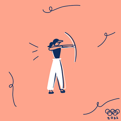 Archery design illustration illustrationoftheday illustrator minimal