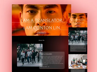Clinton L. Official Site brandingportfolio personal site portfolio translation ui ux web