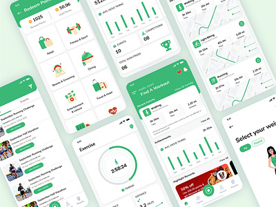Fitness Tracking App activity app app design fitness app fitness application fitness reward