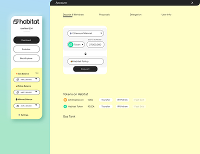 habitat blockchain ui ux