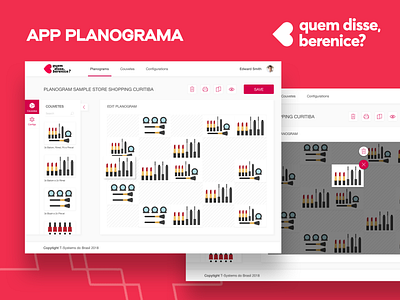 App Planograma - Quem Disse Berenice admin app beauty berenice boticario display panel planogram products quemdisseberenbice shelves software store ui ux web