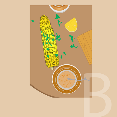 Food illustration 1 corn design food graphic design illustration