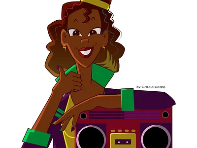 Retro Girl animation graphic design illustration