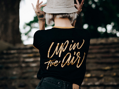 Up in the air - T-Shirt calligraphy graphic design lettering merch product script streetwear tshirt type typography