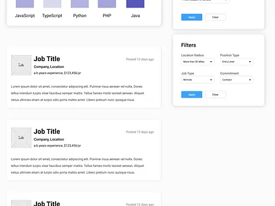 Job Search Application Dashboard Wireframe figma information architecture mockup prototype prototyping ui ui design userexperiencedesign ux ux design uxdesign web design webdesign wireframe