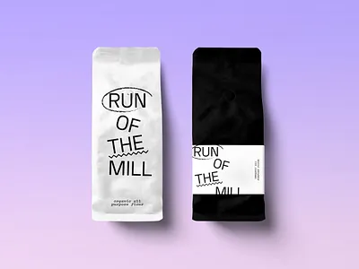 Run of the Mill Flour brand brand design brand identity branding design flour logo packaging paper bag