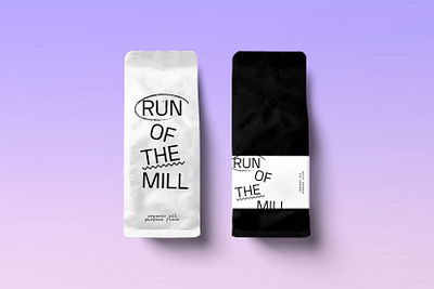 Run of the Mill Flour brand brand design brand identity branding design flour logo packaging paper bag