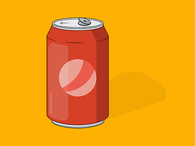 Soda Can 2d art art design branding can debut design designart flat graphic design illustration red soda vector