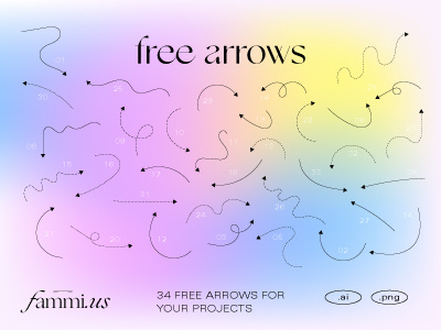 Free Arrows | Fammi.us abstract arrows branding free freebie gradient illustration instagram social media
