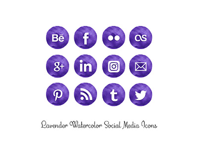 Lavender Watercolor Icons icons lavender png social media