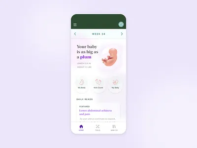 Pregnancy App app design ui