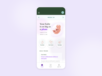 Pregnancy App app design ui