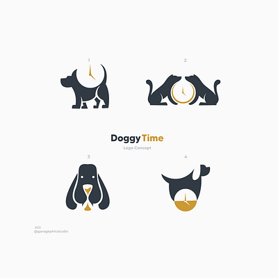 Doggy Time brand branding design dog graphic graphic design illustration inspiration logo trainer ui ux vector
