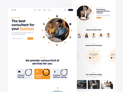 Eagle : Landing Page animation business landing page design home page hover landing landing page landing page hero ui design ux ux design uı website