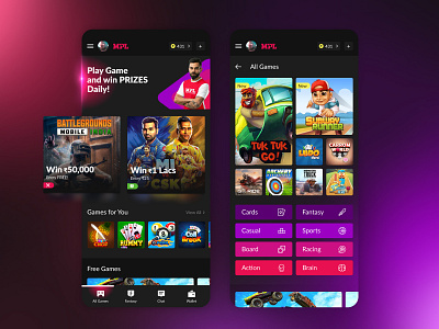 Esport App Concept MPL 2019 design trend 2020 app black branding colors dark esport gaming illustration logo mobile motiongraphics ui uxui web