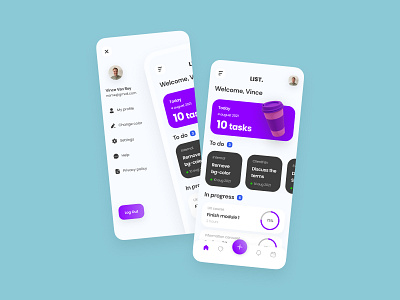 Meet LIST. animated application design icon list tasks todo ui ux