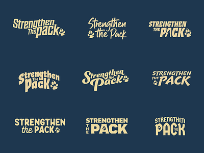 Strengthen The Pack brand branding concept design exploration font graphic design lockup logo logos logotype tagline taglines typeface unused wordmark