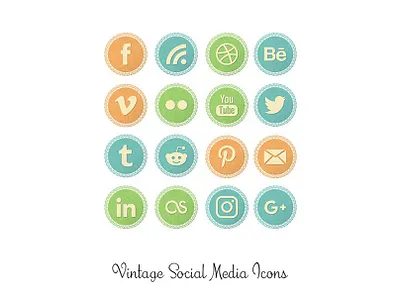 Vintage Lace Social Media Icons icons lace old png social media vintage