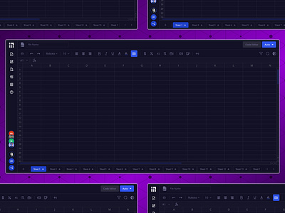 Spreadsheet UX/UI (Dark Mode) app design figma spreadsheet ui ux