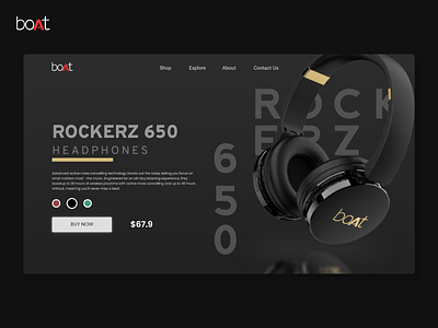 Boat Headphones Webpage app branding design headphones headphones desogn ui userinterface ux webpage