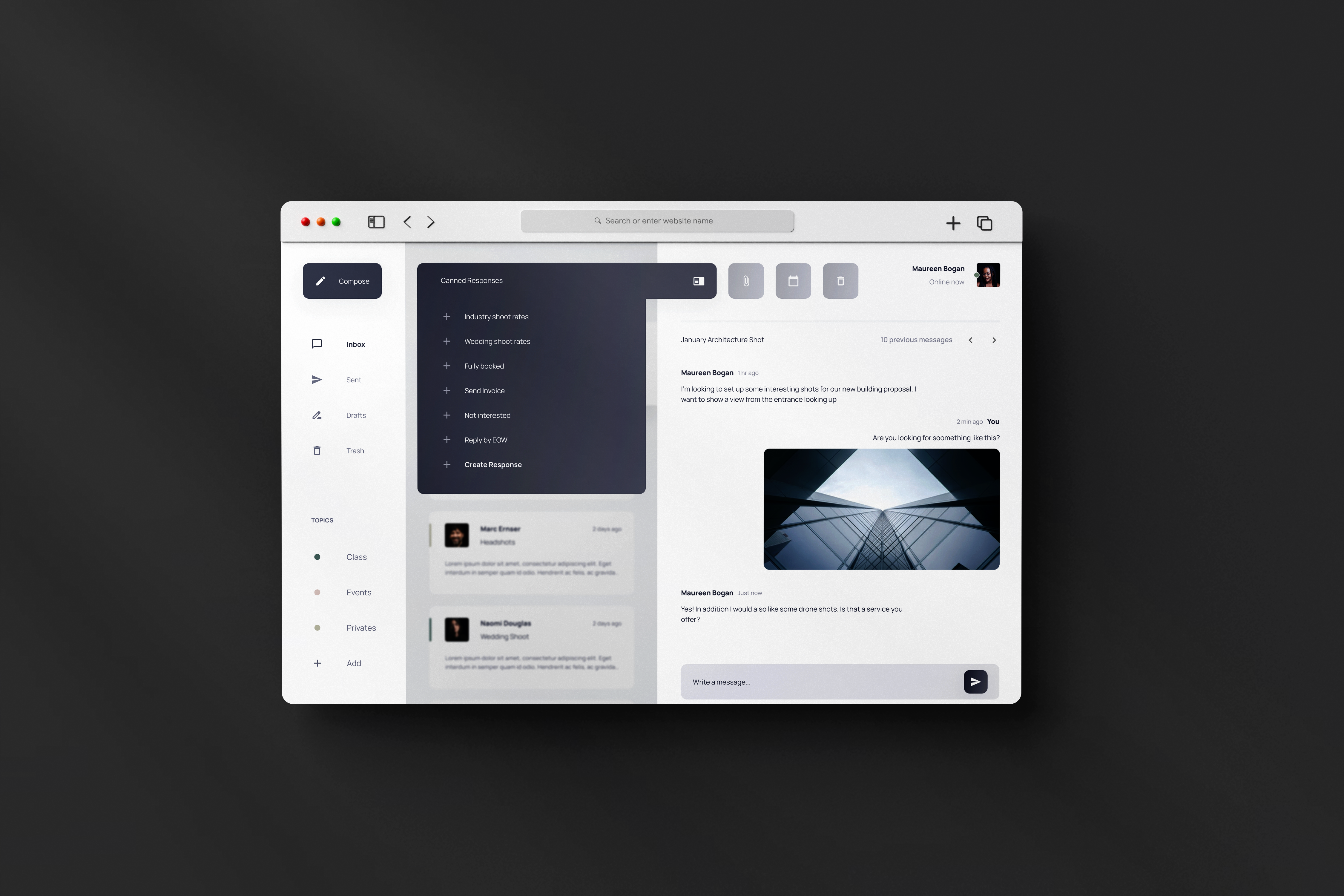 Email made simple canned response case study clean email prototype