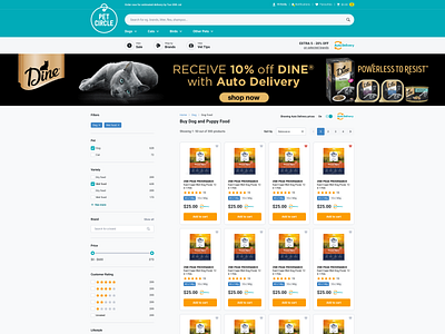 PetCircle Product Listing Page Redesign ecommerce filters grid product listing products ui ux
