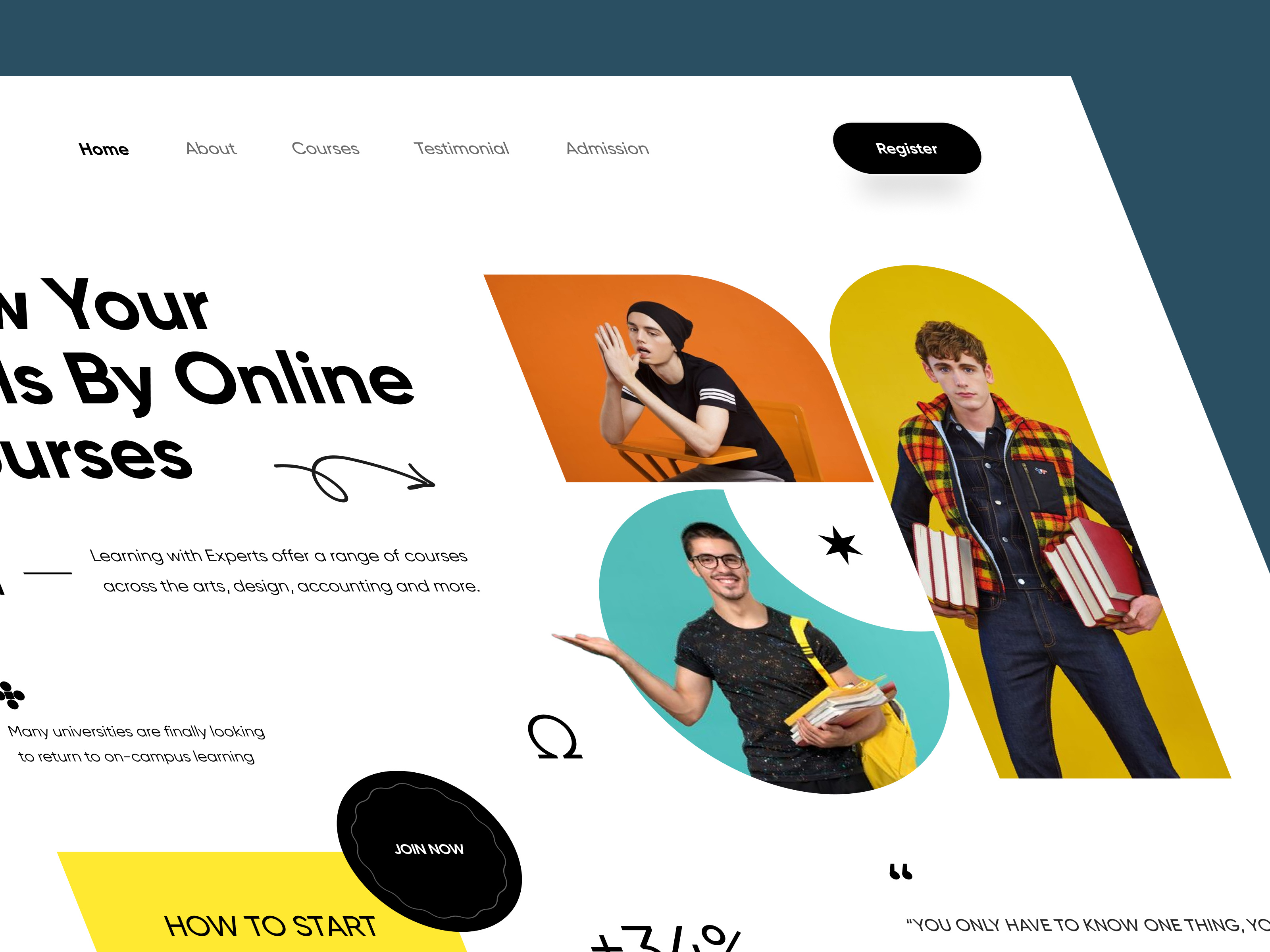Educational Platform Header by Shea Lewis for Knife and Fox on Dribbble