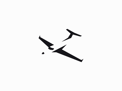 Little Airplane Logo airplane aviation branding design flight identity illustration logo mark modern negative space original plane symbol transportation unique vector wings