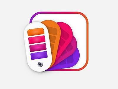 Color Palette App Icon 3d app app icon branding glassmorphism graphic design icon ios logo mac os madewithsketch sketchdesignchallenge skeuomorphic skeuomorphism ui