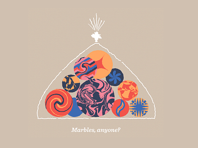 Marbles, anyone? cute graphic design illustration marbles play texture vector