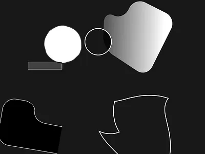 A man coming together. animation geometric illustration