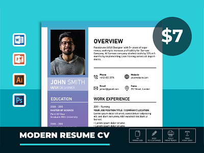 Resume/CV a4 cv design elegant resume engineer resume graphic design job job resume minimalist modern modern resume portfolio professional resume resume resume design resume word template ui uiux