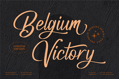 Belgium Victory - Modern Calligraphy Font 3d animation app branding design graphic design icon illustration logo motion graphics typography ui ux vector