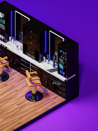 BARBER SHOP 3d app archdaily architecture barbershop blender blender3d blendercommunity branding commercial design designer furniture homedecor illustration interiordecor interiordesign interiors logo minimal