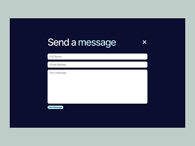 Form | Send Message communication contact dark ui desktop email field form input login mail message messenger minimal send sign in sign up ui ux webflow website