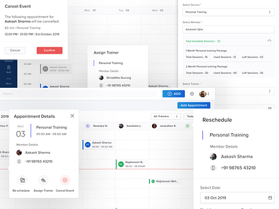 Personal Training Management SAAS design club management fitness fitness management gym health management app member app personal training product design saas software design tracker trainer trainer app training user interface design virtual training visual design web design wellbeing