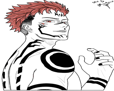 Yuuji Itadori design illustration vector
