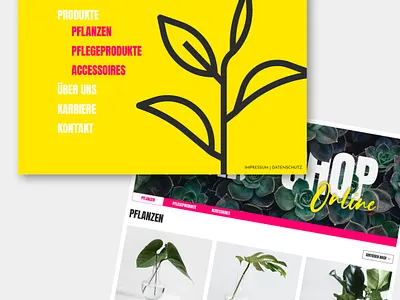 Plant Shop Online branding design onlineshop typography ui webdesign webshop
