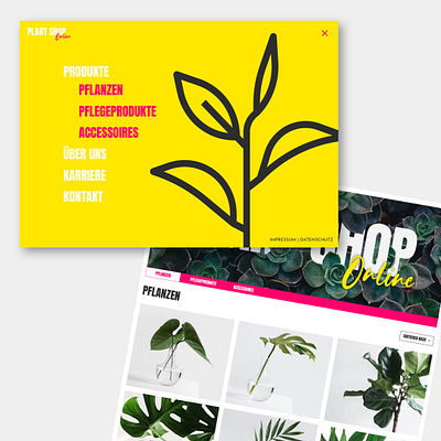 Plant Shop Online branding design onlineshop typography ui webdesign webshop