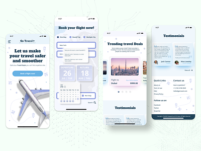 Travel Booking Website android clean illustration ios light ui minimal mobile app design modern product design tourism travel ui user experience user interaction user interface ux