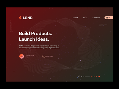 LGND Site Redesign grid layout space type typography ui ui design vr website
