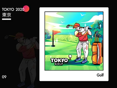 Golf design icon illustration olympic games olympics sports ui