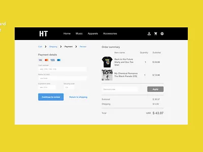 Daily UI Challenge 002: Credit Card Checkout adobe xd check out check out page credit card daily ui daily ui challenge design mock up ui ux design