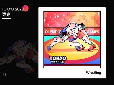 Wrestling design icon illustration olympic games olympics sports ui wrestling