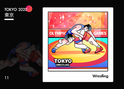 Wrestling design icon illustration olympic games olympics sports ui wrestling