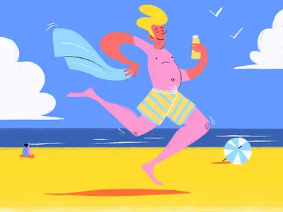 Vacation character design digital art illustration illustrator kidlit procreate summer vacation