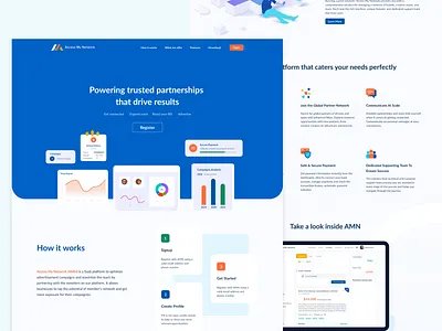 Access my network - home page design branding customer design homepage illustration landingpage ui user experience design ux webdesign